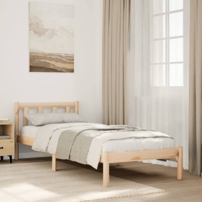 Gossi cadru de pat foarte lung fara saltea, 80x210 cm, lemn masiv pin foto