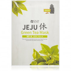 SNP Jeju Green Tea mască textilă hidratantă cu efect calmant 22 ml