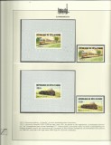 COASTA DE FILDES 1984 TRANSPORT TRENURI LOCOMOTIVE PE FILA DE ALBUM MNH NEDANTELATE