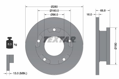 TEXTAR 92159103 PRO Disc frana foto