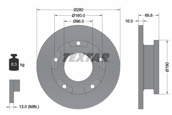 TEXTAR 92159103 PRO Disc frana