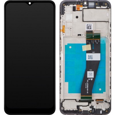 Display cu Touchscreen Samsung Galaxy A03s A037, cu Rama, Versiune G, Negru, Service Pack GH81-21233A foto