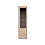 Cumpara ieftin Vitrina pal melaminat natur stejar sonoma Norty 57x40x210 cm