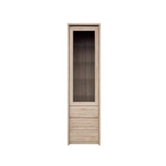 Vitrina pal melaminat natur stejar sonoma Norty 57x40x210 cm