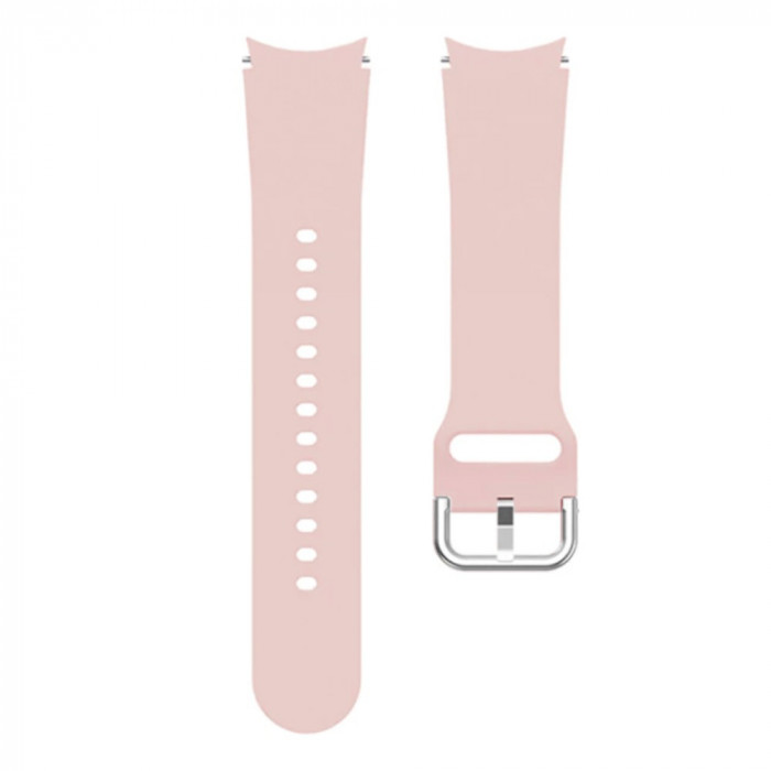 Curea silicon, compatibila Samsung Galaxy Watch 4, 44mm, VD Very Dream&reg;, Quick Release, Peach Pink