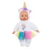 Papus Unicorn Alb pentru Bebeluși, Costum de Fete 30cm, CMCLASS