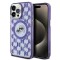 Husa MagSafe pentru Apple iPhone 15 Pro, Karl Lagerfeld, IML Monogram Karl &amp; Choupette&#039;s Heads, Mov