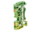 Conector &Icirc;mbinare Șine 0,2-6mm2 2 Borne Galben-Verde