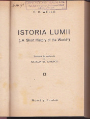 H. G. WELLS - ISTORIA LUMII ( 1944 ) ( RELEGATA COPERTATA ) foto