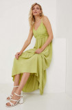 Answear Lab rochie culoarea verde, maxi, evazati