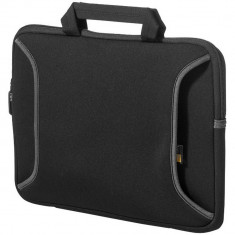 Geanta tip husa Chromebook/Ultrabook 12.1 inch, Case Logic by AleXer, IT, neopren, negru, breloc inclus din piele ecologica foto