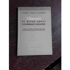 ELEMENTE DE BETON ARMAT COMPRIMATE EXCENTRIC - D. MORARU