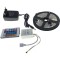 Kit banda led RGB interior-exterior 5050 cu alimentator, adaptor si telecomanda ir 24 taste PORKY + magnet inscriptionat GrigProject