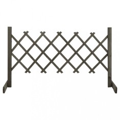 vidaXL Gard cu zăbrele de grădină, gri, 120x60 cm, lemn masiv de brad 314823