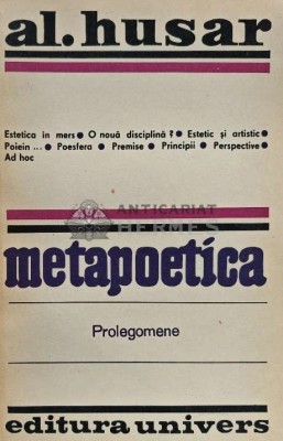 Metapoetica - 1983 - Al. Husar (XD167) foto