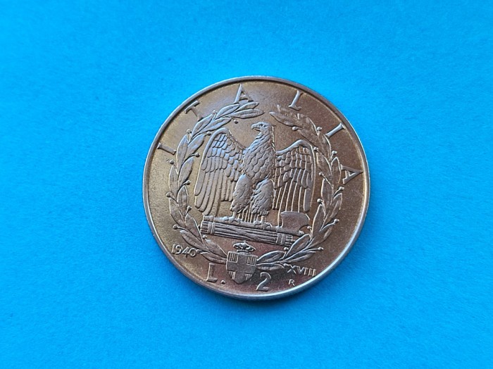 2 Lire 1940 Italia-stare buna-Magnetic