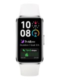 Bratară fitness Huawei Band 10 Nora-B29F, corp de aluminium și brățară din fluoroelastomer albă, Blister 55020ELM