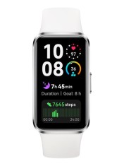 Bratară fitness Huawei Band 10 Nora-B29F, corp de aluminium și brățară din fluoroelastomer albă, Blister 55020ELM