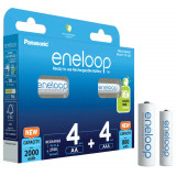 Eneloop Acumulatori Ni-mh 1.2 V Aa R6 2000 Mah Preincarcati Si Aaa R3 800 Mah Bk-kjmcde44e Eco Plastic Free Blister 8