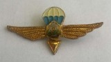 ROMANIA - INSIGNA MILITARA AVIATIE - PARASUTIST FARA CLASA, MODEL 1968, RSR, RESTAURATA, IM1.256