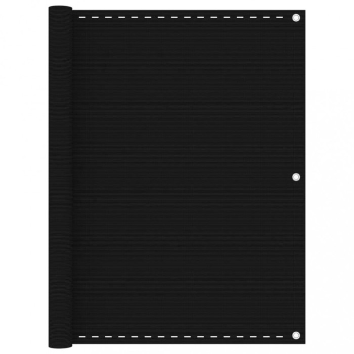 vidaXL Paravan de balcon, negru, 120x400 cm, HDPE