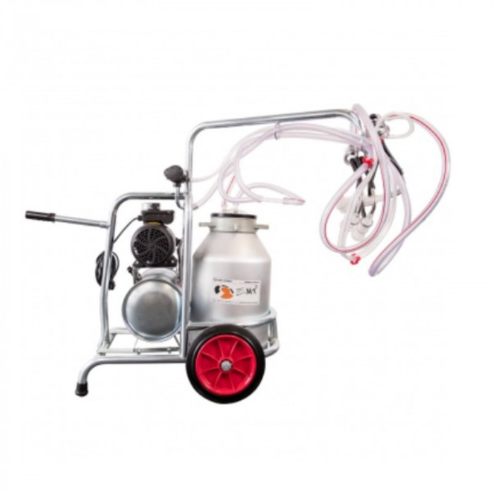 EMT. Aparat de muls oi si capre, un bidon aluminiu 20 litri, 2 posturi EMT2+1GA20