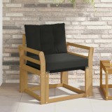 vidaXL Canapea de exterior Lemn solid de Acacia și Textilene Alb 3439042