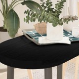 VidaXL Blat de masă maro &icirc;nchis 80x40x4 cm lemn masiv de stejar oval