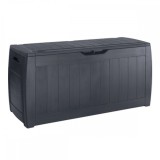 Cumpara ieftin Cutie de depozitare pentru grădină din ratan Hollywood, 270 l, grafit