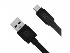Cablu GCmatte Micro USB plat de 25 cm cu suport de incarcare rapida foto