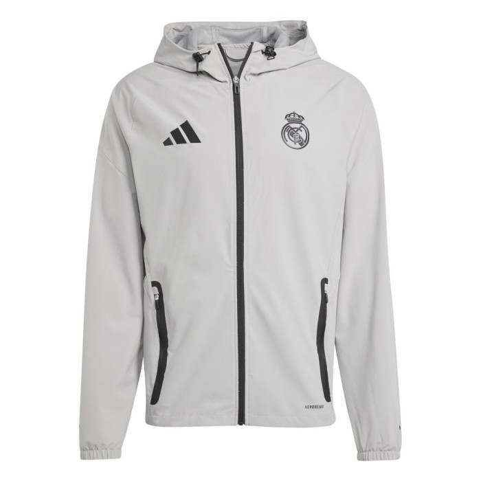 Real Madrid geacă de bărbați cu glugă Vis Tech Travel grey - M