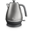 Fierbator Delonghi KBI2001.S, 1.7L, 2000W, Argintiu Crom, Metalic, Oprire Automata, Baza Pivotanta