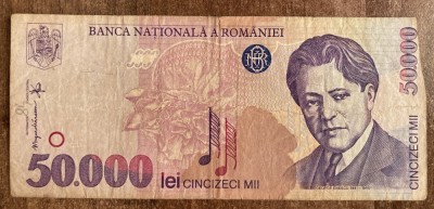B11 35 - Bancnota foarte veche - Romania - 50000 lei - emisiune 1996 foto