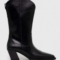 Vagabond Shoemakers cizme de piele ALINA femei, culoarea negru, cu toc drept, 5421.501.20
