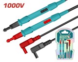 Cabluri pentru multimetru TOTAL CAT III 1000V, 1 m, mufe banana