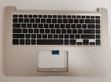 Carcasa superioara cu tastatura palmrest Laptop, Asus, VivoBook 15 F510Q, F510QA, F510QR, 90NB0GS1-R31590, 39XKGTCJN00000ZA, aurie, layout US