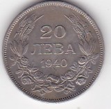 Monedă Bulgaria 20 leva 1940, Regele Boris III, numismatică