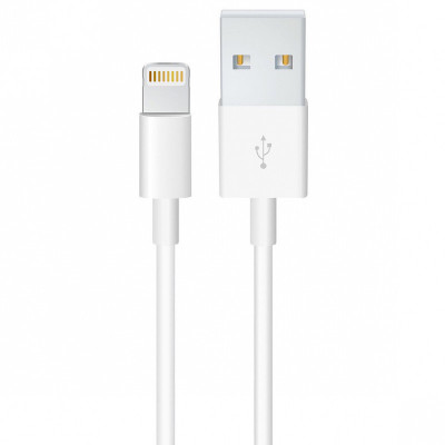Cablu Date si Incarcare USB la Lightning OEM, 0.5 m, Alb foto
