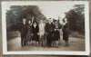 Fotografie de grup cu cai, Romania interbelica