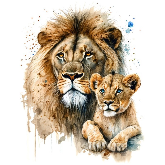 Sticker decorativ, Leu, Portocaliu, 77 cm, 1213STK-3