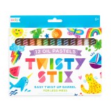 Cumpara ieftin Creioane pictura cu ulei, Twisty Stix, set 12 culori, Ooly