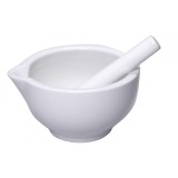 Mojar Mortar din Ceramica cu Pistil ORION, Alb, Diametru 8,5 cm - RESIGILAT