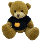 Jucarie de plus ursulet clasic maro cu tricou