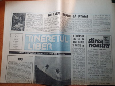 ziarul tineretul liber 31 martie 1990-100 de zile de la victorie foto