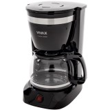 Cafetiera VIVAX CM-08126F, 800W, 1.2 L, functie antipicurare, mentinere temperatura, filtru detasabil, Negru