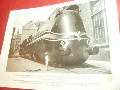 Fotografie tiparita ww2- Locomotiva gigant de razboi marca Henschel si Fiul din foto