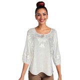 Bluza dama DEC alb crystal , marimea XL