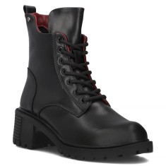 Botine piele naturala DBT6501 Black - 38