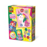 Kit creativ pentru copii cu accesorii incluse - Tablouri cu margele de sticla, SES Creative