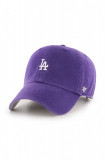 Cumpara ieftin 47brand șapcă de baseball din bumbac MLB Los Angeles Dodgers culoarea violet, cu imprimeu, 47 Brand